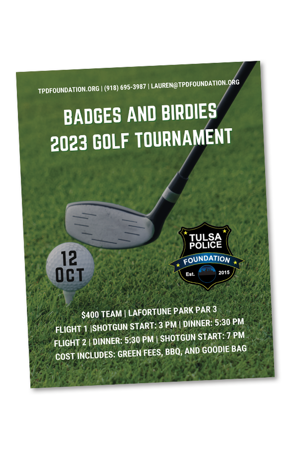 2023 Badges and Birdies Gold Tournament Flyer